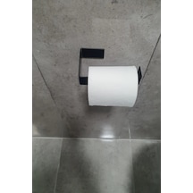 Banyo Dekoru İçin Vidalı Yapışkanlı Mat Siyah Tuvalet Kağıdı Tutucu Diğer