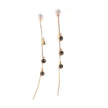 Swarovski Taşlı Gümüş Rose Küpe N11.89254