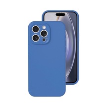 İphone 16 Pro Kılıf Nano İçi Kadife Silikon - Mavi