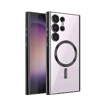 Samsung Galaxy Uyumlu, S24 Ultra Kılıf Kross Magneticsafe Kapak - Siyah