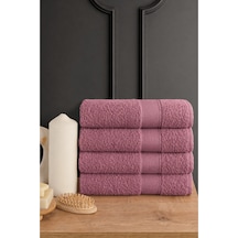 Blanc 4'lü 50x90cm El Yüz & Saç Havlusu Seti Havlu El Havlusu Banyo Havlusu I Çeyiz Havlusu - Mürdüm