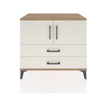 Hyperion Şifonyer 2 Raflı 2 Çekmeceli 2 Kapaklı 88x44x80 Çam-... Çam