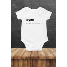 Babylimon Teyze Anne Gibi Ama Daha Cool Baskılı Body Zıbın Beyaz - 97262935 Beyaz