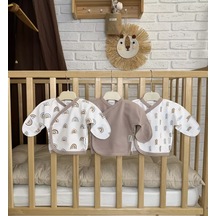 Rokakıds Yenidoğanlar İçin 3 Adet Zıbın 233186592 Beyaz