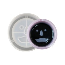 Epoksi Silikon Kalıp Küllük Kalıp Yüzlü Emoji Bıyıklı 11x11 Cm Şeffaf