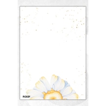 A5 Çiçek Bloknot Çizgisiz Defter - 50 Yaprak - Memopad - Notepad - Not Defteri - Not Kağıdı - 2011 Çok Renkli