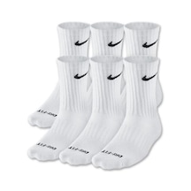 Nike Dri-fit Cushioned Crew Orta Boy Erkek Çorap Siyah/beyaz Sx4 Beyaz