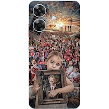 Realme Note 60 Uyumlu Anıtkabir Atatürk Portre Baskılı Silikon Kılıf Renkli