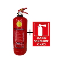 2kg Yangın Tüpü Ve Yangın Tüpü Levhası 2li Set