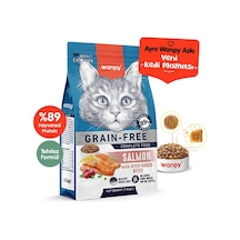 Wanpy With Oven Baked Bites Somonlu Tahılsız Yetişkin Kedi Maması 1500 G