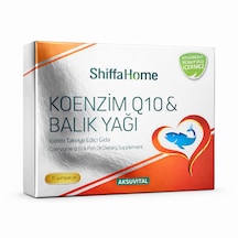 Shiffa Home Koenzim Q10 Ve Balık Yağı İçeren Takviye Edici Gıda 30 Yumuşak Jel Coenzyme Q10 Fish Oil Softgel Form