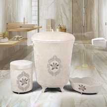 Shems Vizon 3Lü Kadife Banyo Kirli Çamaşır Sepeti Seti Diğer