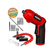 Rodex RDX3085 Akülü Vidalama Şarjlı Tornavida Vidalama Ucu Seti + İzeltaş Klytek Matkap Bits Uç Düz Yıldız Torx (25 Parça))