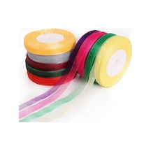 Koyu Mor 50 Yards/rulo Dıy Organze Kurdele Hediye Paketleme 12mm Parti Düğün Dekorasyon Kumaşı