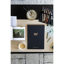 A4 Siyah Kraft Kapak 60 Yaprak 140 Gr. Perforajlı Eskiz Defteri - Sketch Book Siyah