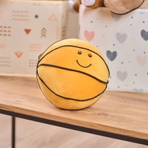 Soft Basket Topu Figürlü Yastık - Turuncu - 75x75 Cm