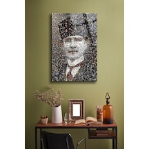 Atatürk Cam Tablo Portre Cam Tablo Duvar Dekoru Atatürk Portresi Kırılmaz Cam Solmaz Baskı 038