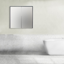 Aras Aynalı Üst Dolap Antrasit/Atlantik Çam 80X75X15 Cm Antrasit - Atlantik Çam