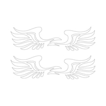 Beyaz Renk 2 Adet Modern Kanat Sticker Oto Yapıştırma