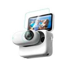 Insta360 Go 3 / Go 3s Puluz 2'si 1 Arada Ekran Ve Lens Temperli Cam Filmi Şeffaf Çok Renkli