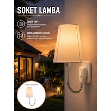 Ayarlanabilir Soket Lamba Gece Okuma Işığı Renkli