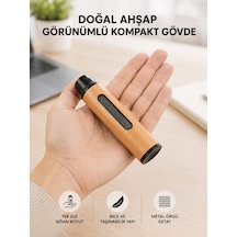 Mini Taşınabilir Küllük 3 Farklı Uç Seçenekli Ahşap Görünümlü Pratik Kullanım - Lisinya