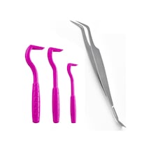 Geekyou Köpek Kenevir Çıkarıcı Seti: 3 Plastik + 1 Çift Uçlu Paslanmaz Çelik Çekiç, Evcil Hayvanenize Kenevir Ve Bit Kemerlerini Kolayca Temizleyin