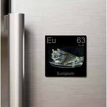 Europium Evropiyum Elementi Buzdolap Magneti 9x9 Cm