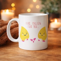 Model 29 I Ve Fallen For You Yazılı Sevimli Aşk Temalı Porselen Kupa Çok Renkli