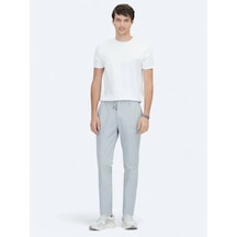 Kip Taş Düz Dokuma Casual Pantolon Taş