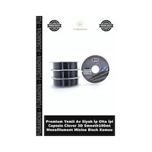 Premium Yemli Av Siyah İp Olta İpi Captain Clever 3d Smooth100mt Monofilament Misina Black Kamou 0.30 mm