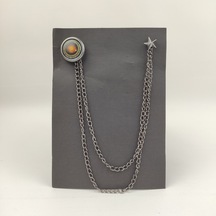 Çini Desenli Gümüş Ceket Iğnesi (540385981) Gümüş