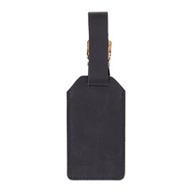 Bloominbag Bloomtag Atlas Obsidian Black Airtag Uyumlu Hakiki Deri Valiz Kimlik Etiketi Siyah
