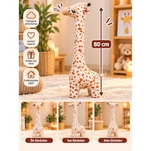 80 Cm Peluş Zürafa 02 - Çok Renkli