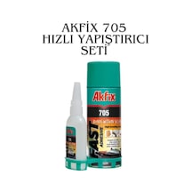 Akfix 705 Hızlı Yapıştırıcı Mdf Kiti Ahşap Ve Maket Yapıştırıcısı 200 Ml + 50 Gr Hızlı Yapıştırıcı Akrilik Mdf Yapıştırma Seti 200 Ml