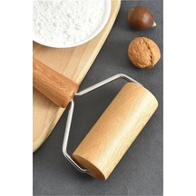 Ahşap Saplı Rulo Hamur Açıcı Merdane Pürüzsüz Oklava Pizza Börek Açma Silindiri Rulo Merdane Granit