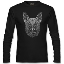 Realistic German Shephard Dog Siyah Erkek Sweatshirt 001