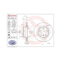 Bmw 420d F36 Arka Fren Diski 2014-2015 Brembo 09979321 2adettir