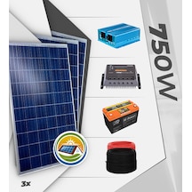 Ekonomik Solar Paket 4800wp Lamba, Tv, Uydu, Orta Boy Buzdolabı, Ev Aletleri Ve Şarj