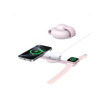 Maggo 3in1 Kablosuz Katlanır Şarj B25m8, Pembe