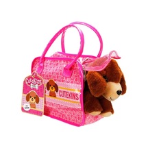 Ers- Taşıma Çantalı Peluş Köpek Çok Renkli