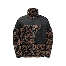 Jack Wolfskin Maarweg Print Jkt Erkek Outdoor Peluş Ceket 1711231-8889 Siyah