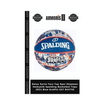 Delux Serisi Tarz Top Spor Ekipmanı Hediyelik Spalding Basketbol Topu 2021 Blue Graffıtı Sz7 84373z