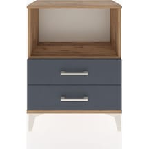 Arges Komodin 2 Çekmeceli 60x30x80 Çam-antrasit Çam