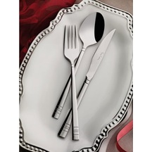 Glitter 84 Parça Çatal Bıçak Kaşık Seti GÜmüş