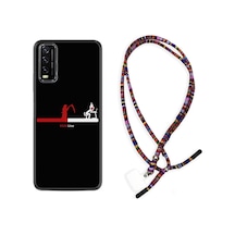 Vivo Y20S Kılıf Rasta Boyun Askılı Dead Line 1662 Siyah