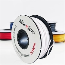 22 AWG Tek Damarlı Montaj Kablosu 15M Beyaz