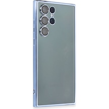 Newface Samsung Uyumlu Galaxy S22 Ultra Kılıf Razer Lensli Silikon - Açık Mavi Açık Mavi