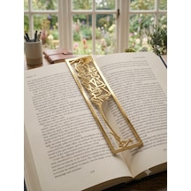 Lunoart Özel Seri Besmele Metal Kitap Ayracı - Gold Renk