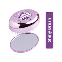 Beauty Premium Shıny Kendini Temizleyen Aynalı Saç Fırçası - Compact Detangling To Go Metalik Mor